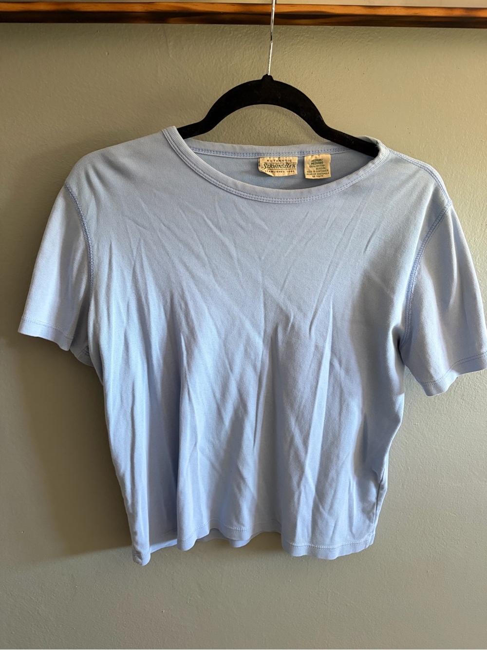 St. John's Bay Light Blue Short Sleeve Crewneck Tee